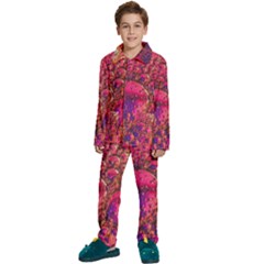 Colorful Bubbles Abstract Art Kids  Long Sleeve Velvet Pajamas Set