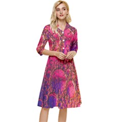 Colorful Bubbles Abstract Art Classy Knee Length Dress