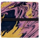 Pink Black And Yellow Abstract Painting Seat Cushion View4