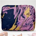 Pink Black And Yellow Abstract Painting Make Up Pouch (Large) View1