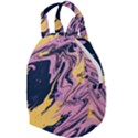 Pink Black And Yellow Abstract Painting Travel Backpacks View1