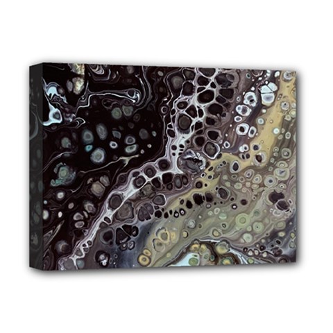 Black Marble Abstract Pattern Texture Deluxe Canvas 16  X 12  (stretched) 