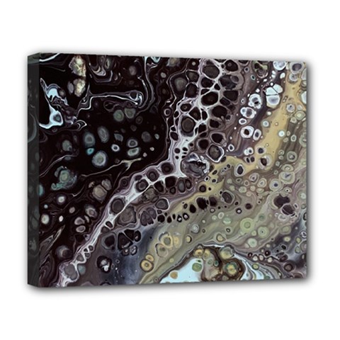 Black Marble Abstract Pattern Texture Deluxe Canvas 20  X 16  (stretched)