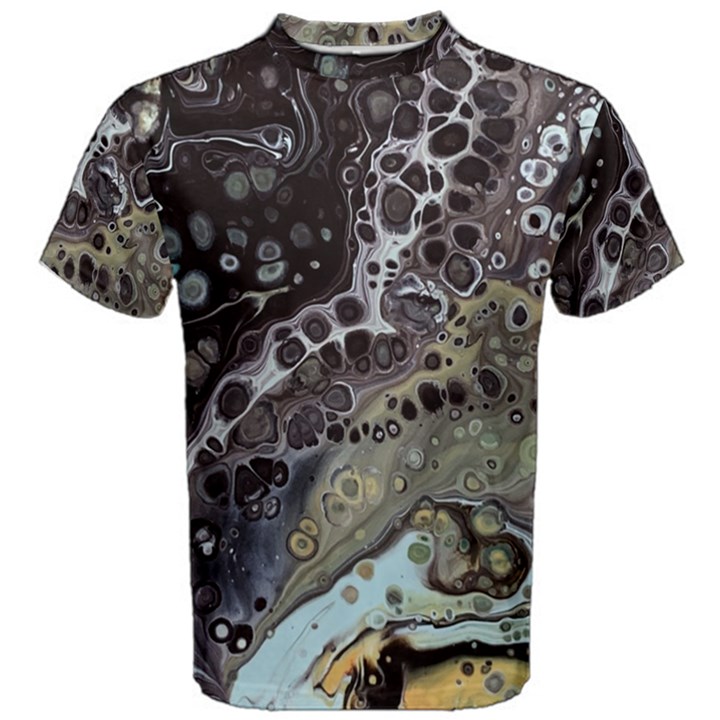 Black Marble Abstract Pattern Texture Men s Cotton Tee