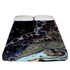 Black Marble Abstract Pattern Texture Fitted Sheet (queen Size)