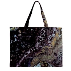 Black Marble Abstract Pattern Texture Zipper Mini Tote Bag