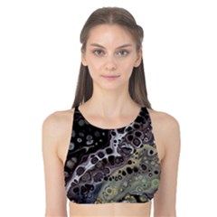 Black Marble Abstract Pattern Texture Tank Bikini Top