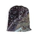 Black Marble Abstract Pattern Texture Drawstring Pouch (XL) View2