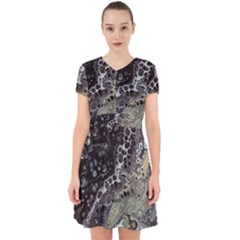 Black Marble Abstract Pattern Texture Adorable In Chiffon Dress