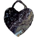 Black Marble Abstract Pattern Texture Giant Heart Shaped Tote View2