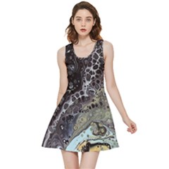 Black Marble Abstract Pattern Texture Inside Out Reversible Sleeveless Dress