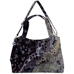 Black Marble Abstract Pattern Texture Double Compartment Shoulder Bag