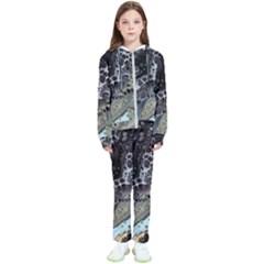 Black Marble Abstract Pattern Texture Kids  Tracksuit by Jancukart