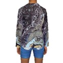 Black Marble Abstract Pattern Texture Kids  Long Sleeve Swimwear View2