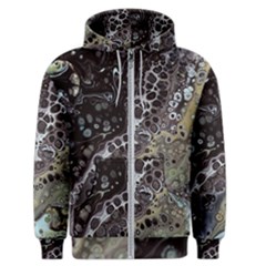 Black Marble Abstract Pattern Texture Men s Zipper Hoodie