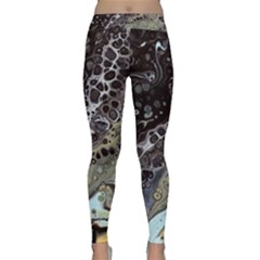 Black Marble Abstract Pattern Texture Classic Yoga Leggings