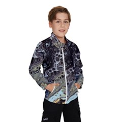 Black Marble Abstract Pattern Texture Kids  Windbreaker