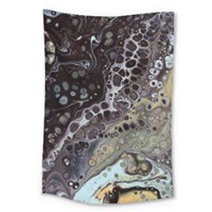 Black Marble Abstract Pattern Texture Large Tapestry