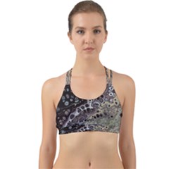 Black Marble Abstract Pattern Texture Back Web Sports Bra