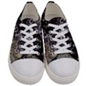 Black Marble Abstract Pattern Texture Women s Low Top Canvas Sneakers View1