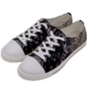 Black Marble Abstract Pattern Texture Women s Low Top Canvas Sneakers View2