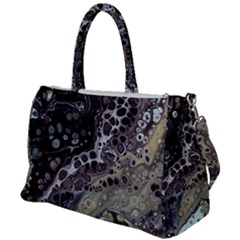 Black Marble Abstract Pattern Texture Duffel Travel Bag