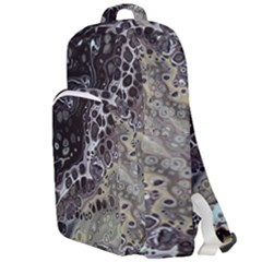 Black Marble Abstract Pattern Texture Double Compartment Backpack by Jancukart