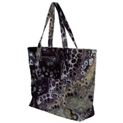 Black Marble Abstract Pattern Texture Zip Up Canvas Bag