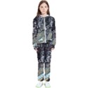 Black Marble Abstract Pattern Texture Kids  Tracksuit View1