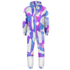 Silhouette Design T- Shirt Silhouette Design Abstract Maze Geometric Abstract Colours T- Shirt Hooded Jumpsuit (men) by maxcute