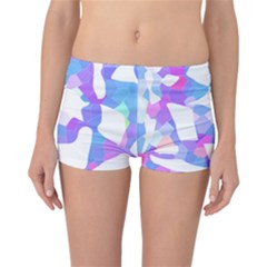 Silhouette Design T- Shirt Silhouette Design Abstract Maze Geometric Abstract Colours T- Shirt Reversible Boyleg Bikini Bottoms by maxcute