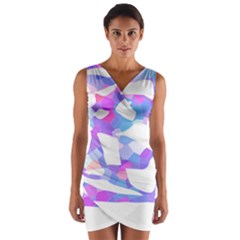 Silhouette Design T- Shirt Silhouette Design Abstract Maze Geometric Abstract Colours T- Shirt Wrap Front Bodycon Dress by maxcute