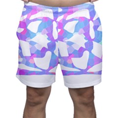 Silhouette Design T- Shirt Silhouette Design Abstract Maze Geometric Abstract Colours T- Shirt Men s Shorts