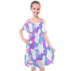 Silhouette Design T- Shirt Silhouette Design Abstract Maze Geometric Abstract Colours T- Shirt Kids  Cut Out Shoulders Chiffon Dress by maxcute