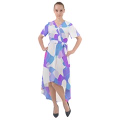 Silhouette Design T- Shirt Silhouette Design Abstract Maze Geometric Abstract Colours T- Shirt Front Wrap High Low Dress