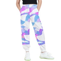 Silhouette Design T- Shirt Silhouette Design Abstract Maze Geometric Abstract Colours T- Shirt Kids  Elastic Waist Pants by maxcute