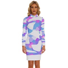 Silhouette Design T- Shirt Silhouette Design Abstract Maze Geometric Abstract Colours T- Shirt Long Sleeve Shirt Collar Bodycon Dress by maxcute