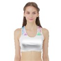 Silhouette Design T- Shirt Vintage Leaves Silhouette Design Border Pastel Colours T- Shirt Sports Bra with Border View1