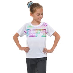 Silhouette Design T- Shirt Vintage Leaves Silhouette Design Border Pastel Colours T- Shirt Kids  Mesh Piece Tee