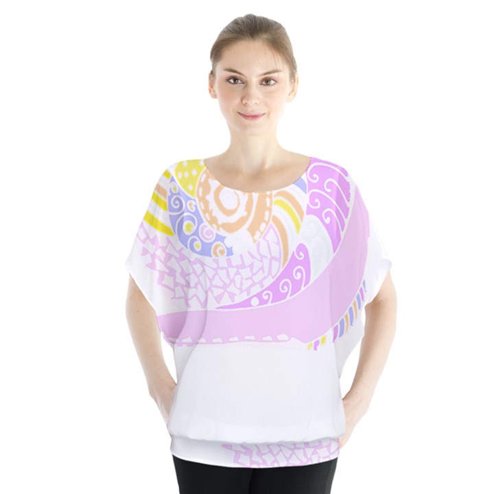 Snail Gifts T- Shirtsnail T- Shirt Batwing Chiffon Blouse