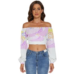 Snail Gifts T- Shirtsnail T- Shirt Long Sleeve Crinkled Weave Crop Top