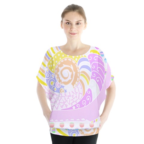 Snail Lover T- Shirtsnail T- Shirt Batwing Chiffon Blouse by maxcute