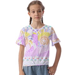 Snail Lover T- Shirtsnail T- Shirt Kids  Cuff Sleeve Scrunch Bottom Tee