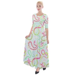 Snake T- Shirt Snakes Pattern T- Shirt Half Sleeves Maxi Dress by maxcute