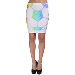 Soccer Ball Gift T- Shirt Soccer Rainbow T- Shirt Bodycon Skirt by maxcute