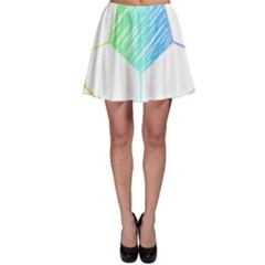 Soccer Ball Gift T- Shirt Soccer Rainbow T- Shirt Skater Skirt by maxcute