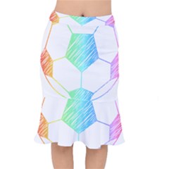 Soccer Ball Gift T- Shirt Soccer Rainbow T- Shirt Short Mermaid Skirt by maxcute