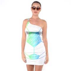 Soccer Ball Gift T- Shirt Soccer Rainbow T- Shirt One Soulder Bodycon Dress by maxcute