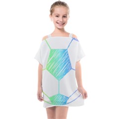 Soccer Ball Gift T- Shirt Soccer Rainbow T- Shirt Kids  One Piece Chiffon Dress by maxcute