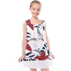 Special T- Shirt Special Flowers Pattern T- Shirt Kids  Cross Back Dress by maxcute